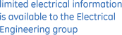 Limited electrical information is available to the electrical engineering group